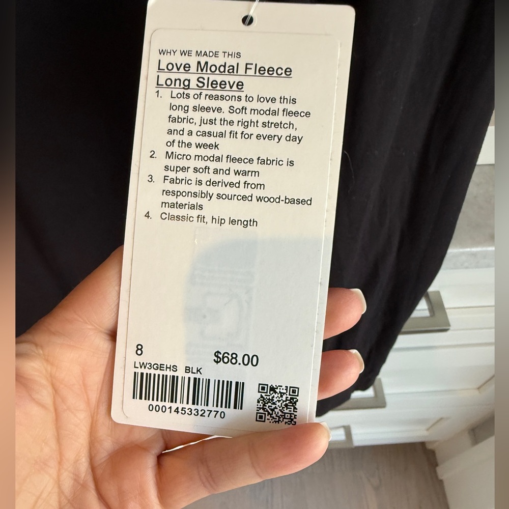 NWT Love Modal Fleece Long-Sleeve Shirt - Picture 5 of 5